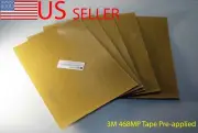 EOM PEI Sheet - 3D Printer Build Surface - 3M 468MP Tape Pre-applied - Amber