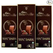 Cadbury Bournville Rich Cocoa 70% Dark Chocolate Bar, 3 x 80 g