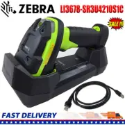 Zebra LI3678-SR3U4210S1C Cordless 1D Barcode scanner USB Kit Cradle+Power Supply