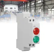 DIN Rail Signal Lamp Red Green Dual Lights Rail Type LED Indicator Light