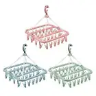 Folding Clothes Hanger Dryer Windproof Socks Underwear Dryer 32 Peg