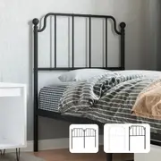 Metal Headboard Black 107 cm King Single Multi Colours/Sizes vidaXL