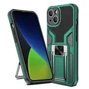 ZUSLAB iPhone 14 Plus Stand Case Rotate Magnet Ring Kickstand Military Grade Shockproof Heavy Duty Protective Cover for Apple - Green