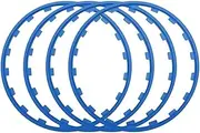 4PCS Car Wheel Hub Rim Edge Protector Ring Strip Rubber Tire Protection Decoration Accessories ，Compatible For Tesla Model 3 Y X Z 2017-2023(Blue 17in)