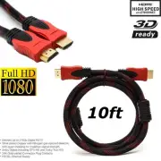 10FT HDMI CABLE For BLURAY 3D DVD PS3 HDTV XBOX LCD HD TV 1080P PREMIUM V1.4 Us