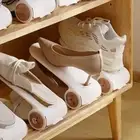 2pcs Space Saving 4-Speed Shoe Stack Anti-slip Shoes Storage Rack Dormitory
