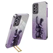 For Samsung Galaxy A13 4G/5G Phone Cover Electroplating PC+TPU Phone Case with Kickstand