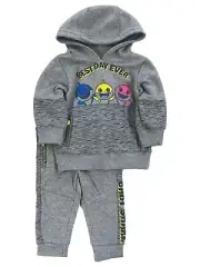 Baby Shark Infant Boys Baby Outfit Gray Best Day Ever Hoodie Sweat Pants Set 12m