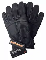 Mens 3M Thinsulate Insulated Fleece Lined Winter Warm Thermal Leather Gloves