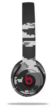 Skin Wrap for Beats Solo Wireless 2 3 4 Digital Camo Gray SKIN ONLY