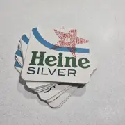 Heineken Silver Coasters Cardboard Reversible Lot of 10 Double Sided Octopus New