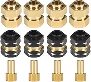 Modification Accessories Brass Hex Wheel Widening Adapter for 1/24 RC Crawler Car for SCX24 for AX24(Brass)