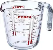Synergy Trading Pyrex Pyrex Heat Resistant Glass Container Measuring Cup Measure Jug Measuring Cup Oven Microwave Safe 16.9 fl oz (500 ml)
