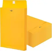9x12 Expanding Manila Envelopes with Clasp 25 Pack, Goefun 180 GSM Heavyweight Expandable Manilla Folders 8.5 x 11 Letter Size, 1.2'' Expansion, for Home Office Business Storage and Organizing