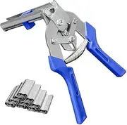 Namvo Rapid Fencing Pliers for Attaching Thin Wire Mesh + Garden Fencing Pliers Wire Eyelet Pliers + 600 Pliers Clips for Wire Fixing Pliers