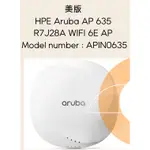 美國代購 美版 HPE ARUBA AP 635 R7J28A 三頻 WIFI 6E AP APIN0635