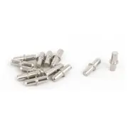 Cabinet Wardrobe Shelf Support Pins Studs Pegs Silver Tone 5mmx19mm 12pcs