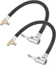 LALADEFIEE Pump Extension Tube Set Heavy Duty Metal Hose Adaptor Quick Inflator Compressor Tire Bike Car
