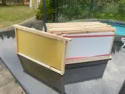 10 Bee Hive Frame with Bee Wax Foundation