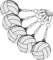 Generic 5 Pcs Volleyball Keychains Volleyball Charm Key Rings Sport Keychains For Sport Party Favors School Carnival Reward Party Bag Fillers