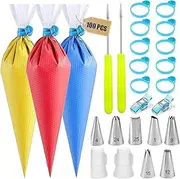Piping Bags and Nozzles Set, Pack of 123 Cake Decorating Kit, Piping Bags Kit for Cookies, Cupcakes Cake Decorating(Color:as Shown)
