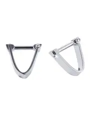 [Cudworth] Rhodium Plated Wrap Around Cufflinks in Silver
