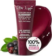 (1 Pack, Elderberry) - Natural Lanolin Tinted Lip Balm - Moisturising Gloss For Dry Chapped Lips. Long Lasting Stains Made From Organic Edible Plant Pigments. Flavour, Fragrance, GMO, Paraben & Cruelty-Free. (Elderberry 8ml)