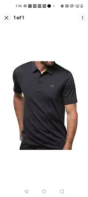 Travis Mathew The Zinna Vintage Indigo/Black Polo Two Large/Xl