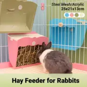 Rabbit Guinea Pig Hay Feeder Rack Internal External Fixed Grass Feeding Basin