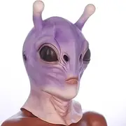 Stobbod Horror Alien Mask Funny Halloween Monster Cosplay Mask Creepy Scary Masquerade Party Costume Accessories Full Head Latex Prop