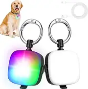 JUFDS Rechargeable Dog Lights 2Pack LED Dog Collar Lights Clip on with 4Modes Safety Harness Leashes Lighting for Dog Night Walking Running Camping