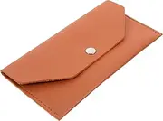 [TOGEVAL] Men Passport Holder PU Travel Document Organizer with Cash Envelopes and Credit Card Slots Versatile Protector for Passports Ids and Tickets for Travelers and Event Attendees