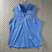 Puma 150th Kentucky Derby CLOUDSPUN Blue Sleeveless Golf Polo Womens Large