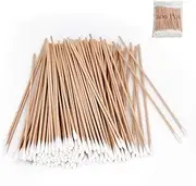 Pack of 200 Bamboo Cotton Buds Long Cotton Buds Cleaning Sticks Ear Sticks Cleaning Sticks Wooden Large Head for Makeup, Cleaning, Polishing, Eyebrows, Beauty, Nails