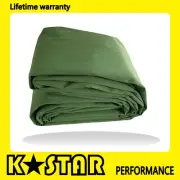 Army Canvas Tarp Tarpaulin 5Mx5M Water Sun Proof Washable Boat Car Cover Camping