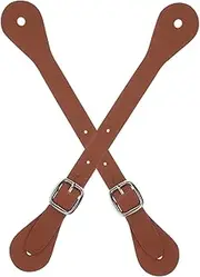 [Totority] 2pcs Adjustable Vintage Fake Leather Boot Straps with Chic Buckle for Thigh High Boots Stylish Cowboy Belts for Men and Women Versatile Riding Accessories