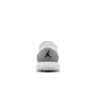 【NIKE 耐吉】高爾夫球鞋 Jordan ADG 4 白 灰 男鞋 皮革 緩震 爆裂紋 喬丹 止滑(DM0103-105)