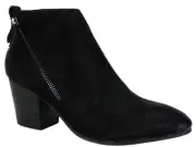 Steve Madden Women's Jaydun Fashion Boots Black Nubuck Leather Size 7.5 M