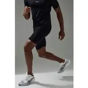 Mens Black Man Active Seamless Base Layer Short