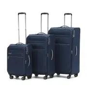 Tosca Vega 4-Wheel Spinner Suitcase Set of 3 - Navy (Carry-on, Medium, Large)