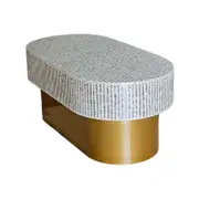 Mother Of Pearl Ivory Majesty Oval Coffee Table