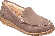 REDWOOD RIVER MINNETONKA(レッドウッドリバー ミネトンカ) M02CAC Women's Moccasins with Fur, Dark Oak Suede, 22.5 cm