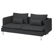 SÖDERHAMN 3-seat sofa, Fridtuna dark grey