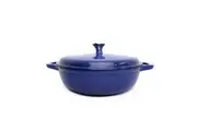 Classica Enamelled Cast Iron Braiser Oven Stovetop Cookware 30cm Blue