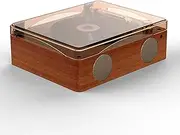 Vintage Cd Phonograph, Portable Cd Player, Built-in 2000mah Battery Rotary Button Adjustment for Remote Operation Bluetooth Connection USB Rechargeable for Office, Home