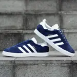 愛迪達 HITAM PUTIH ADIDAS GAZELLE 男鞋女休閒鞋海軍藍黑色白色,海軍法國黑色 ORIGINAL