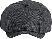 [ａ aternee] Men Beret Hat Cabbie Driving Hat Painter Hat Casual Adjustable Flat Hat Flat Cap for Hiking Traveling Outdoor Driving