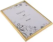 rockible A4 Size Wooden Certificate Photo Artwork Picture Frame, Golden