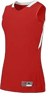[Nike] Women's White/ Maroon Basketball Tank Top Jersey (XL)