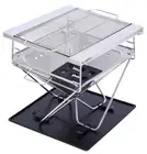 Wildtrak Frontier 450 Stainless Steel 31cm Folding BBQ Firepit w/ Bag Silver